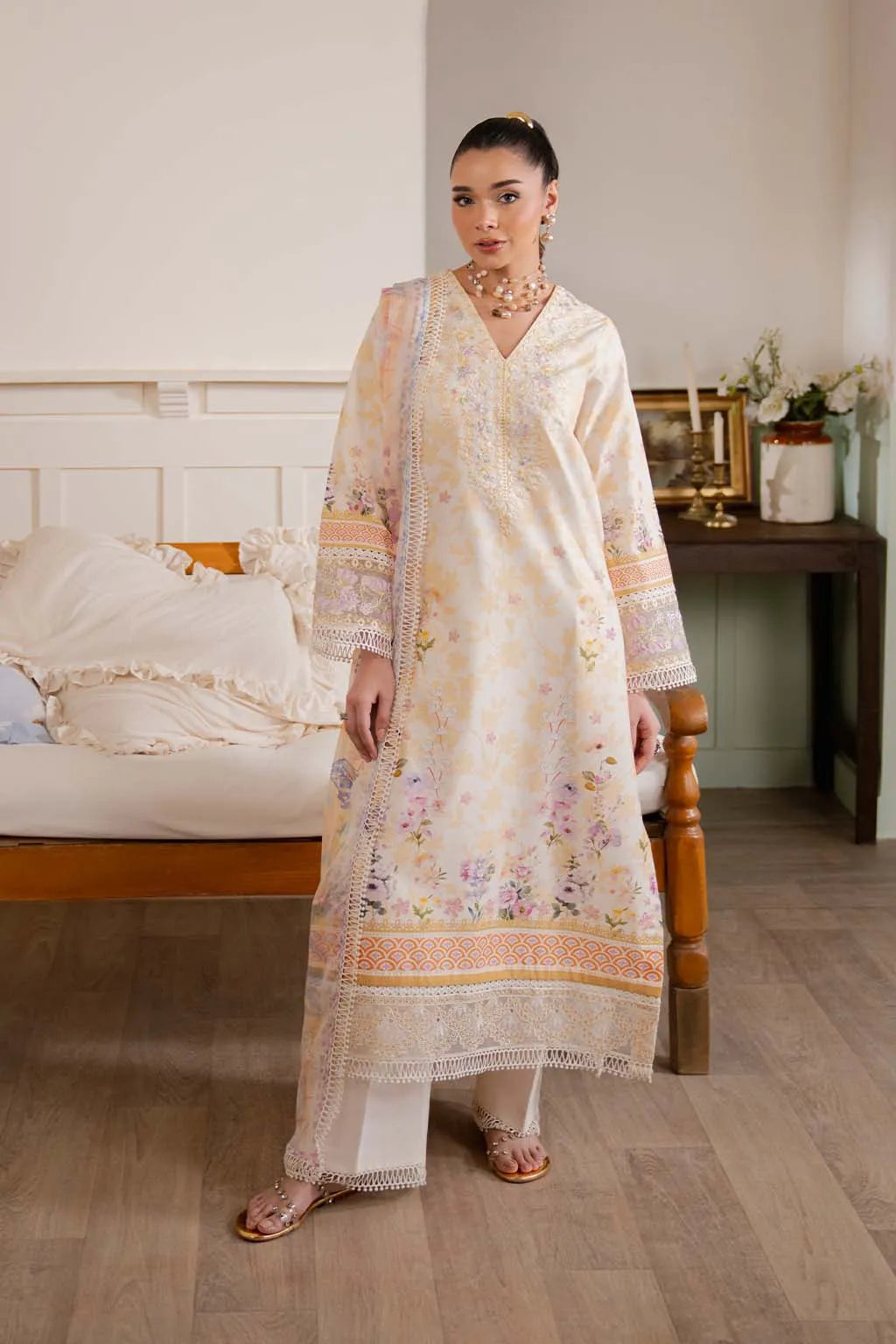 NEESHAY SUMMER LINES HONEY PEARL