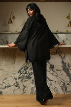 FARIDA HASAN BLACK BLOOM SET 2PC