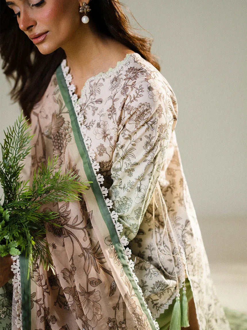 FAIZA FAISAL FNF PRINTS SAGE WHISPER
