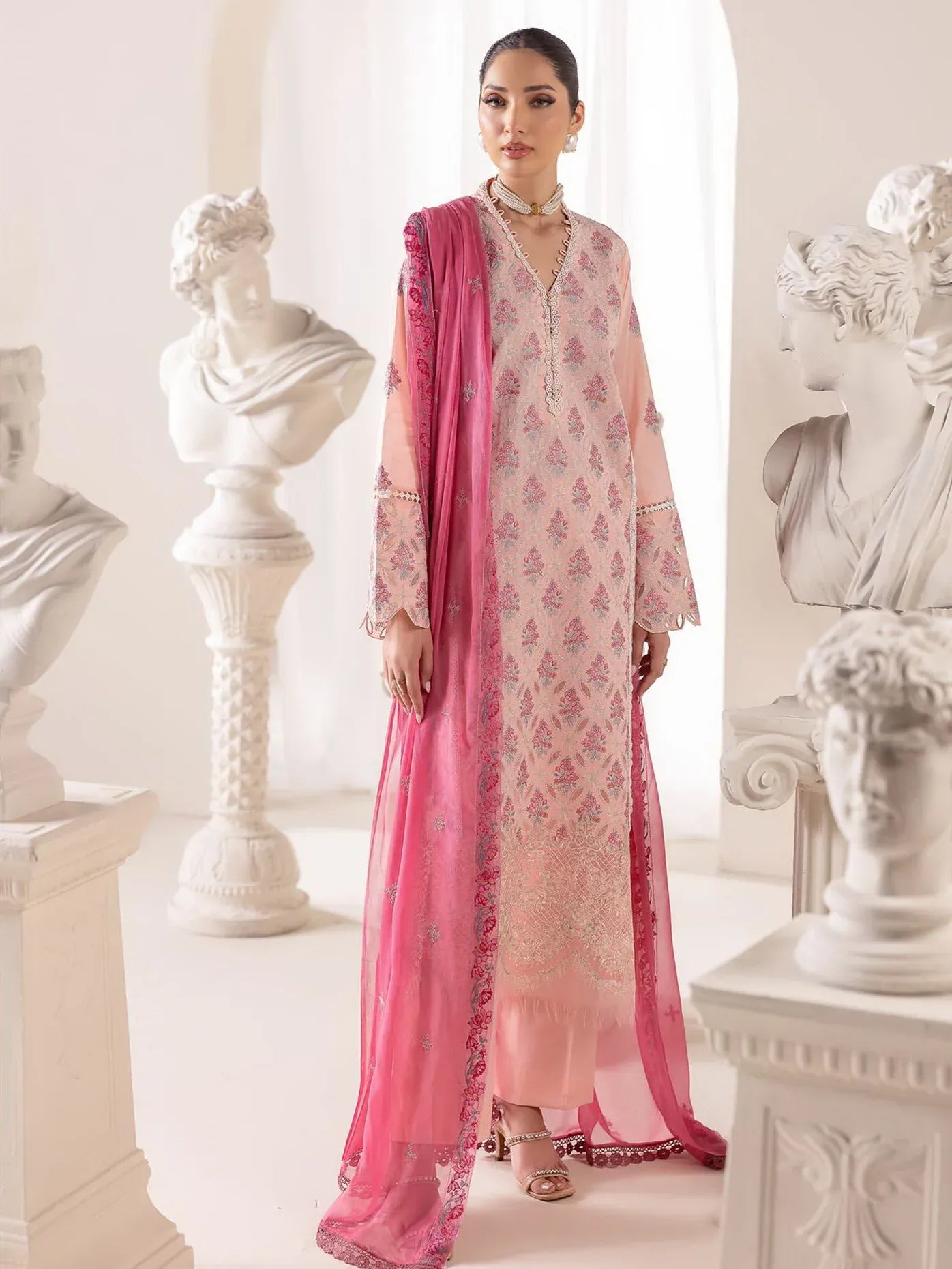 RAJBARI EXCLUSIVE EMBROIDERED CHIFFON D-02
