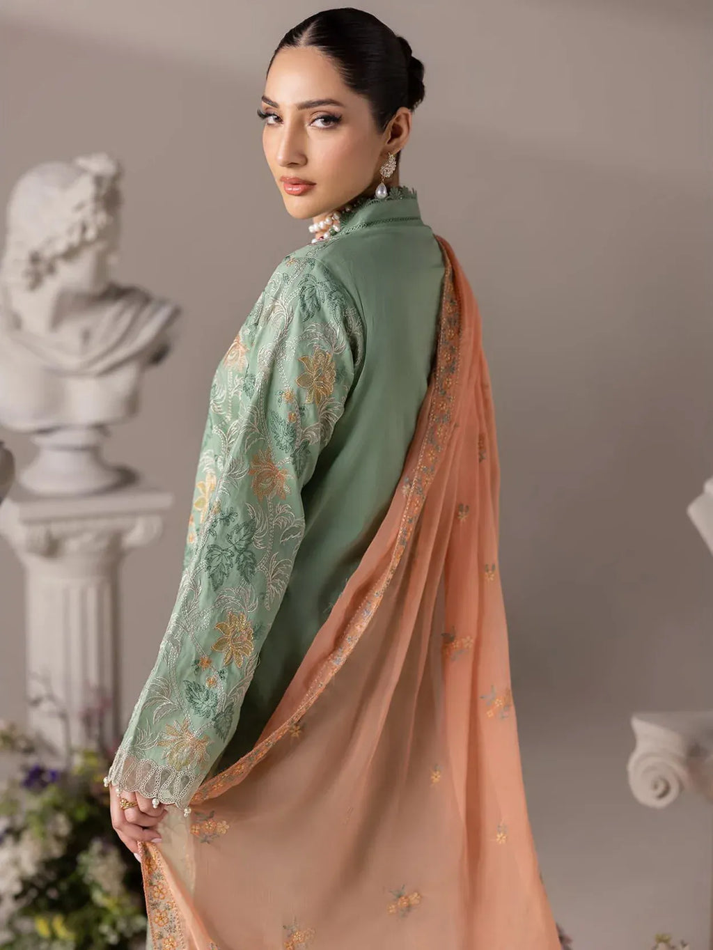 RAJBARI EXCLUSIVE EMBROIDERED CHIFFON D-06