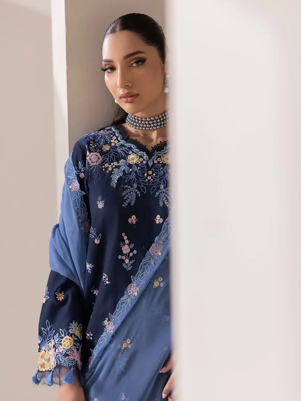 RAJBARI EXCLUSIVE EMBROIDERED CHIFFON D-07