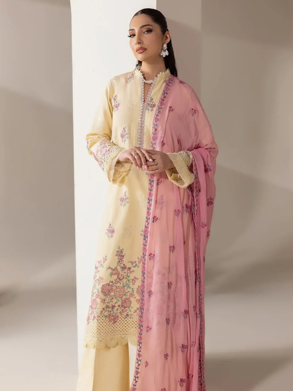 RAJBARI EXCLUSIVE EMBROIDERED CHIFFON D-09