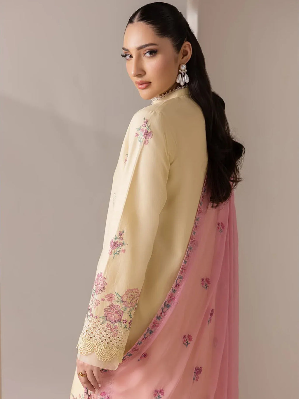 RAJBARI EXCLUSIVE EMBROIDERED CHIFFON D-09
