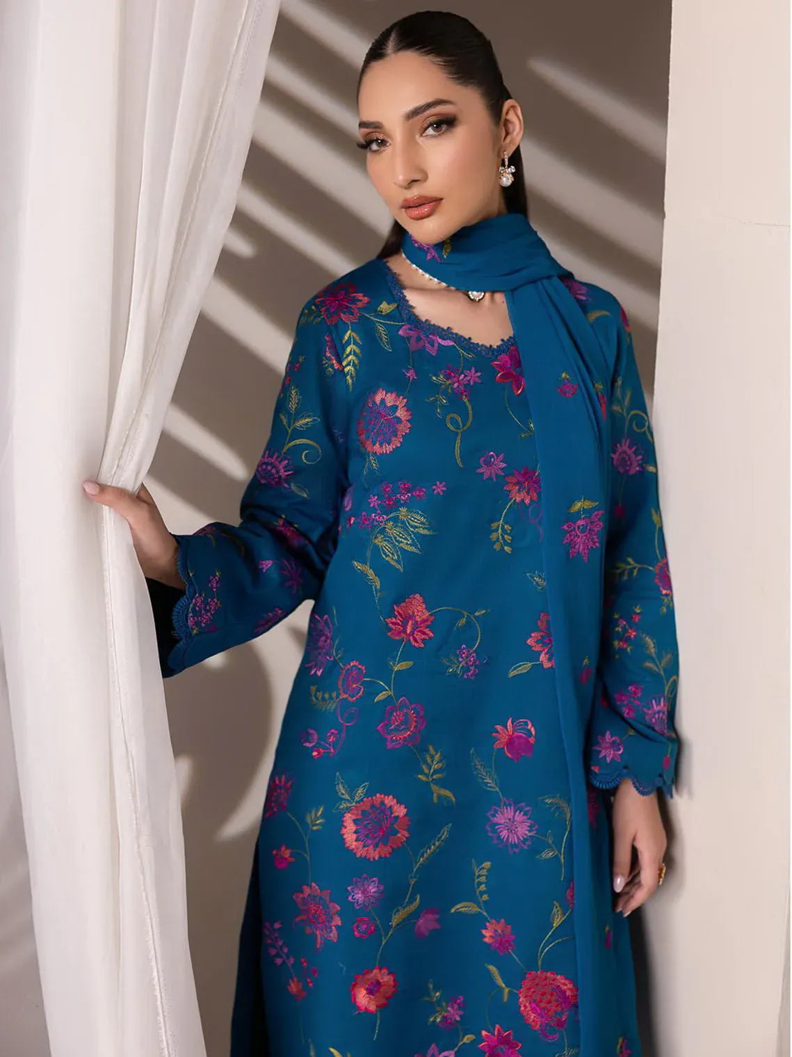 RAJBARI EXCLUSIVE EMBROIDERED CHIFFON D-11