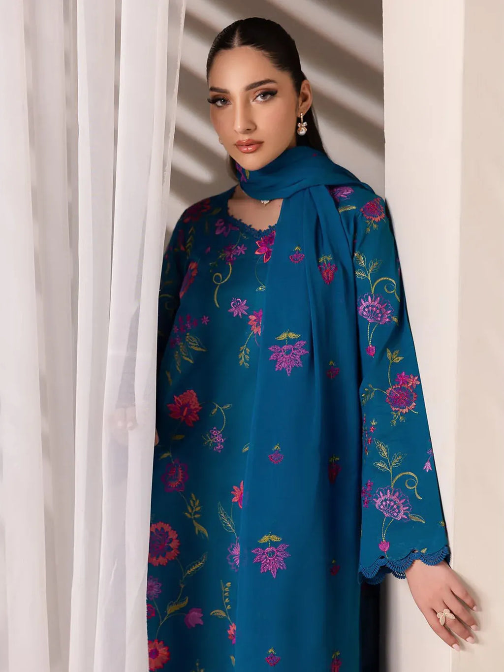 RAJBARI EXCLUSIVE EMBROIDERED CHIFFON D-11