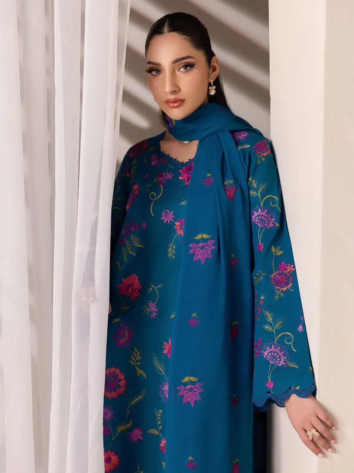 RAJBARI EXCLUSIVE EMBROIDERED CHIFFON D-11