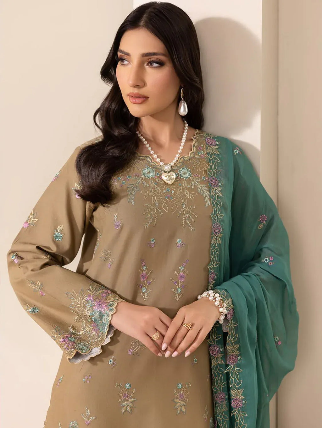 RAJBARI EXCLUSIVE EMBROIDERED CHIFFON D-03