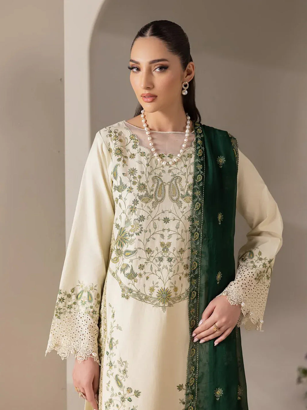 RAJBARI EXCLUSIVE EMBROIDERED CHIFFON D-05