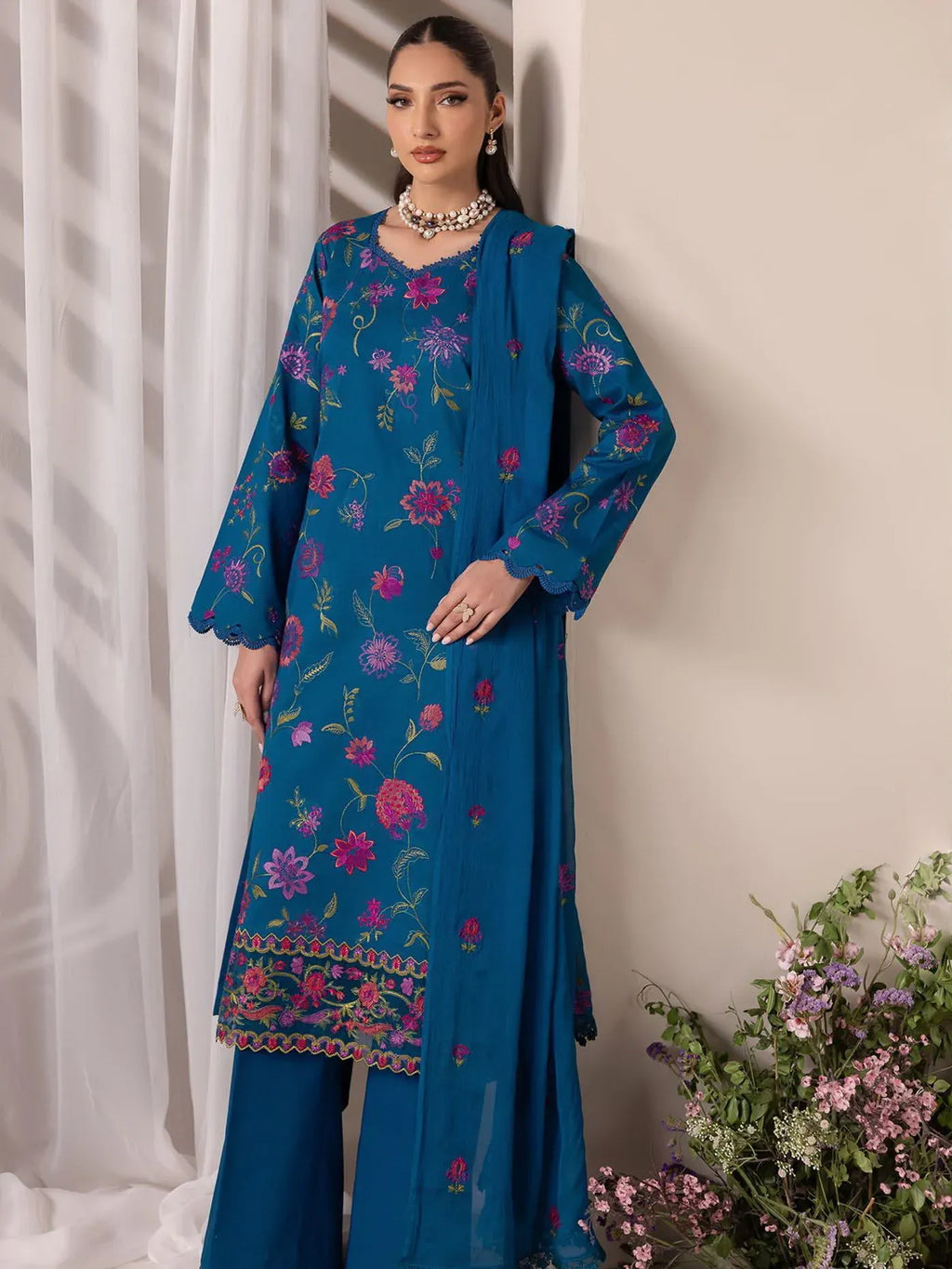 RAJBARI EXCLUSIVE EMBROIDERED CHIFFON D-11