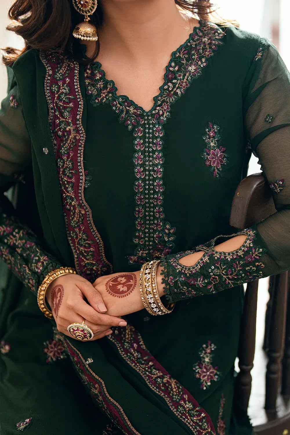 AZURE EID ENSEMBLES GLIMMER GREEN