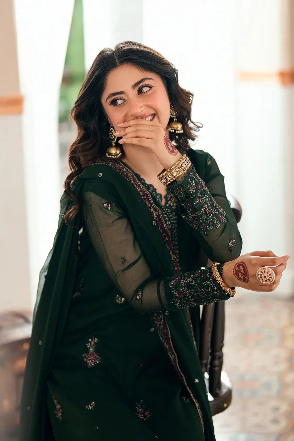 AZURE EID ENSEMBLES GLIMMER GREEN