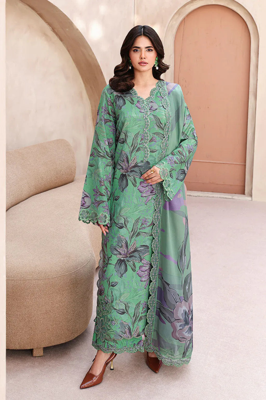 RAMSHA NAQSH EMBROIDERED RAWSILK RS-07