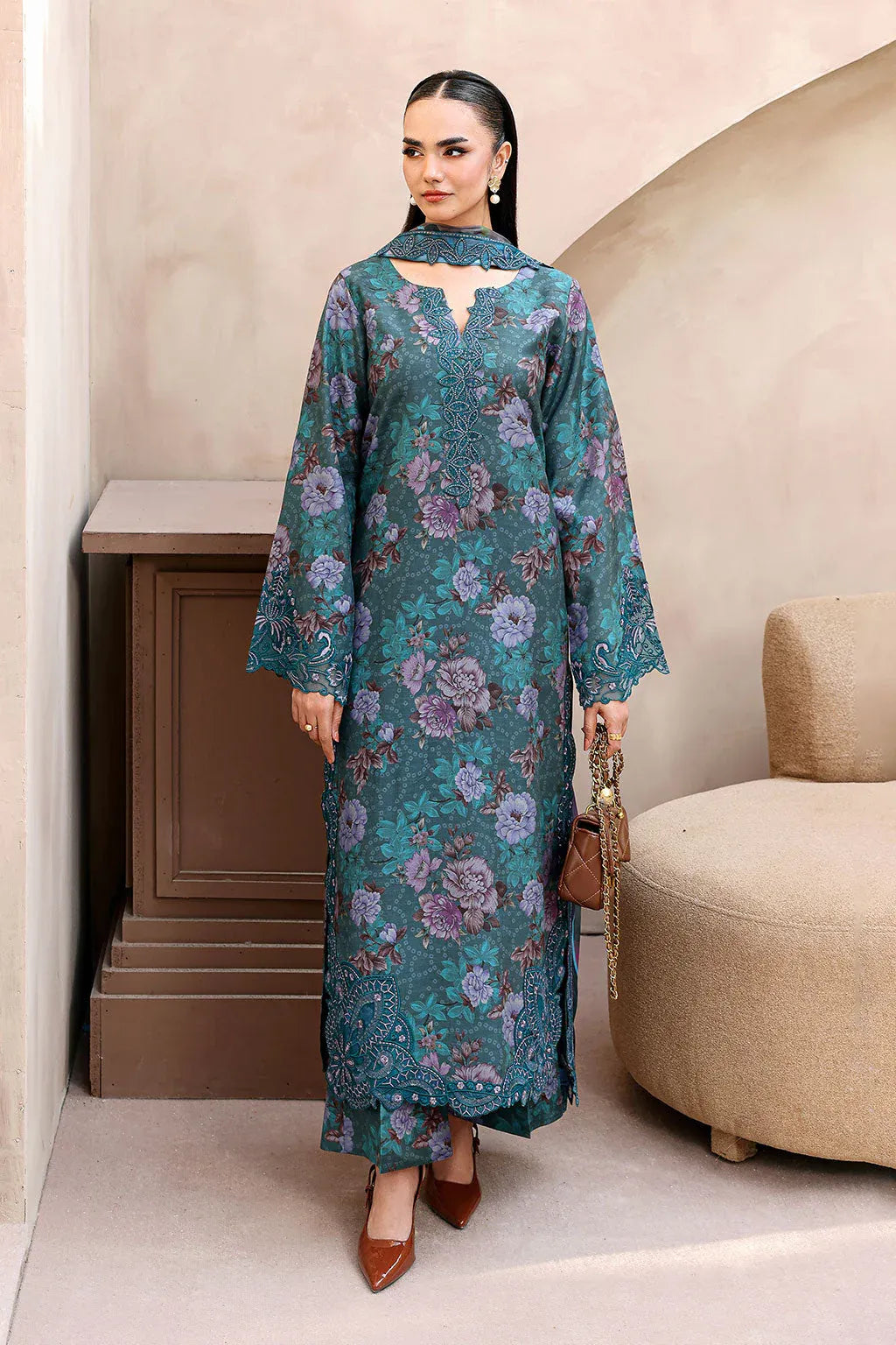 RAMSHA NAQSH EMBROIDERED RAWSILK RS-03