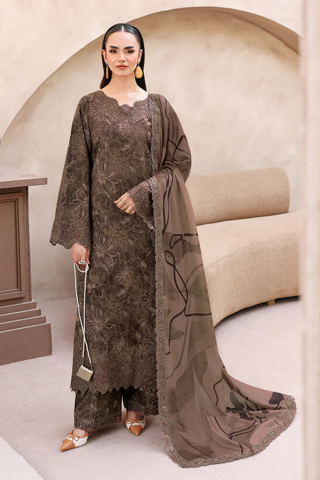 RAMSHA NAQSH EMBROIDERED RAWSILK RS-08