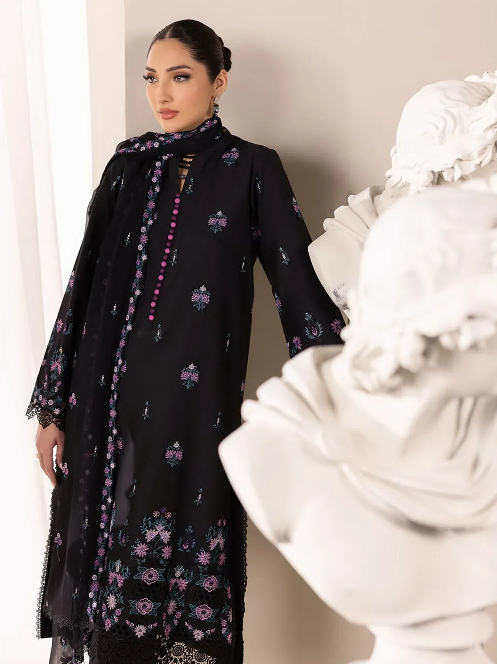 RAJBARI EXCLUSIVE EMBROIDERED CHIFFON D-01