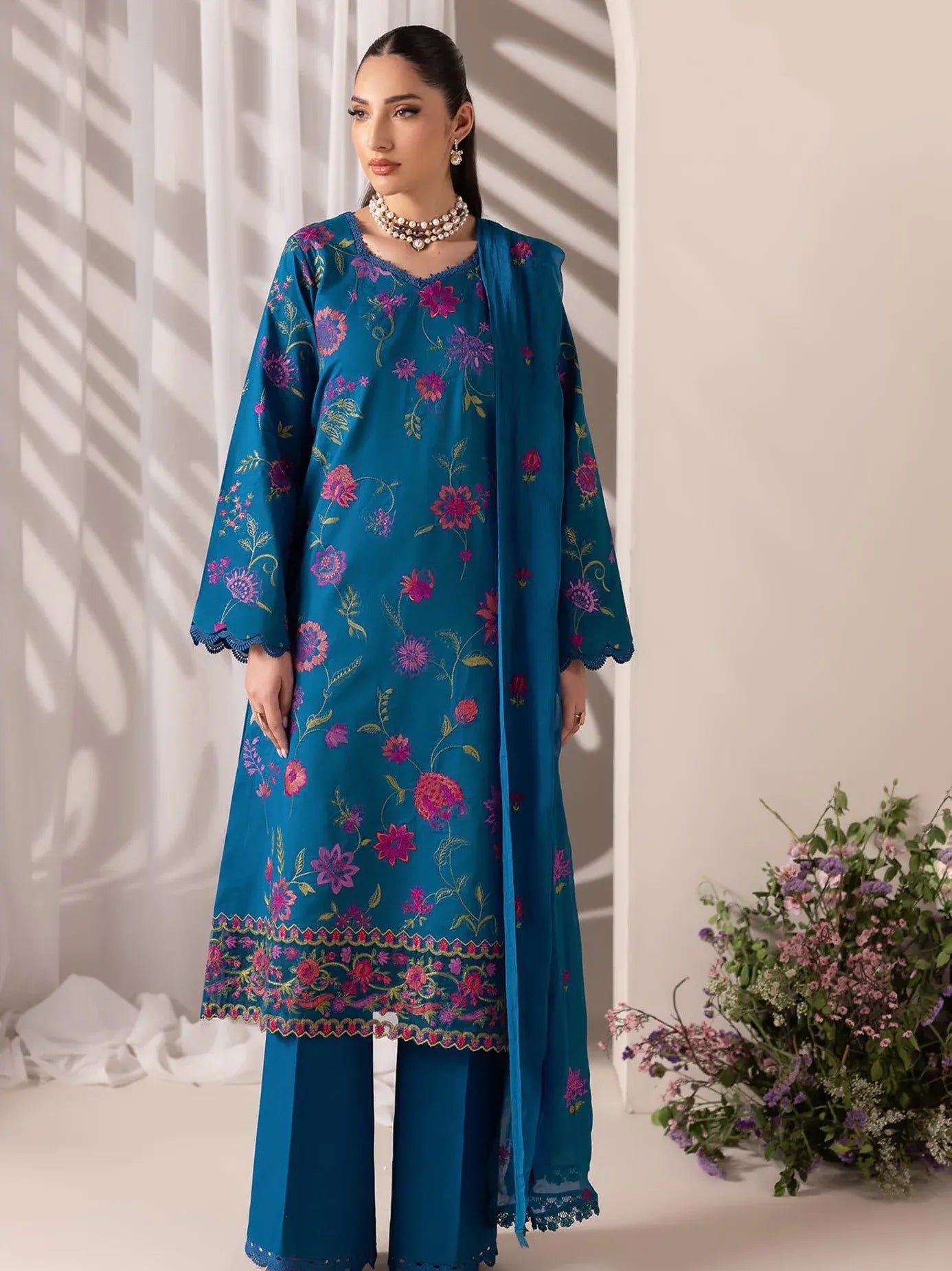 RAJBARI EXCLUSIVE EMBROIDERED CHIFFON D-11