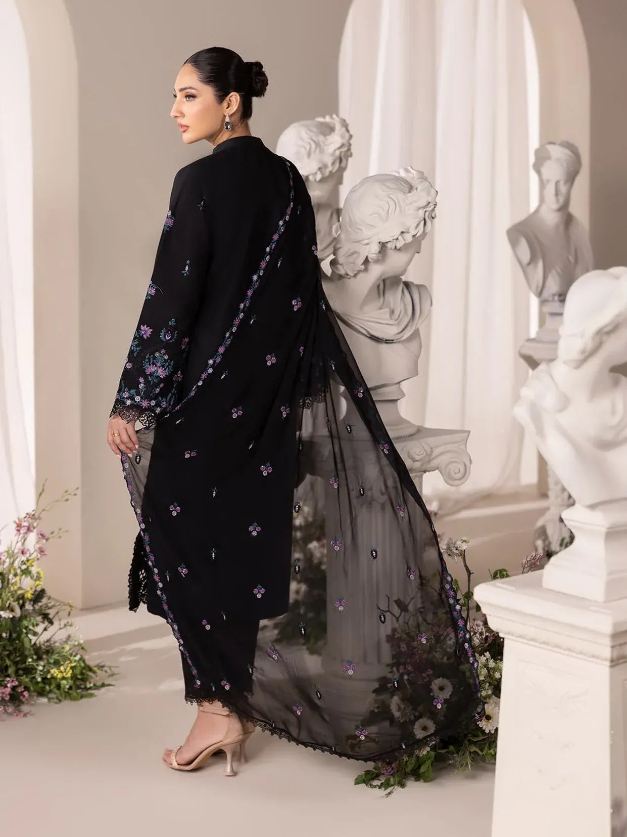 RAJBARI EXCLUSIVE EMBROIDERED CHIFFON D-01