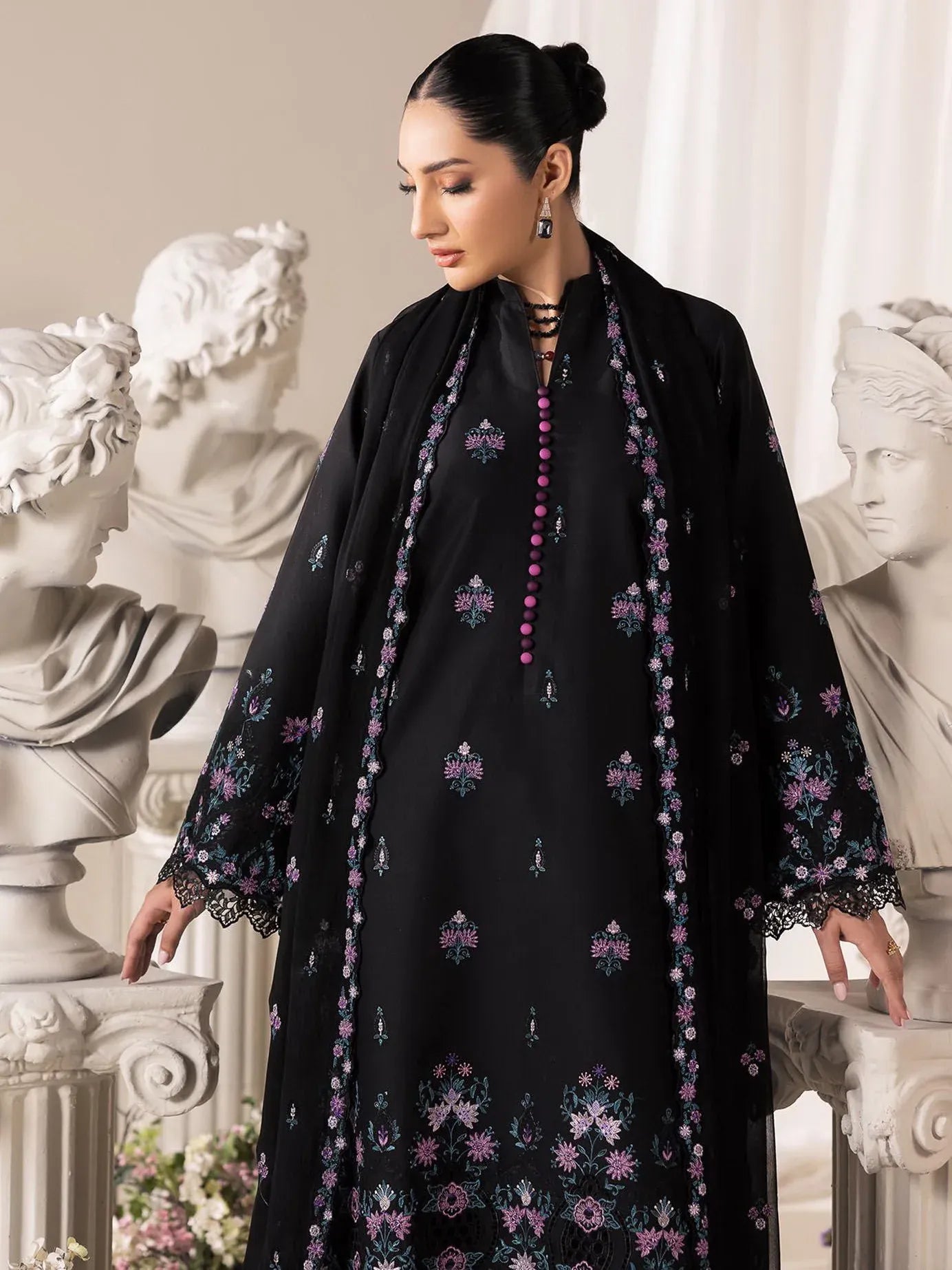 RAJBARI EXCLUSIVE EMBROIDERED CHIFFON D-01