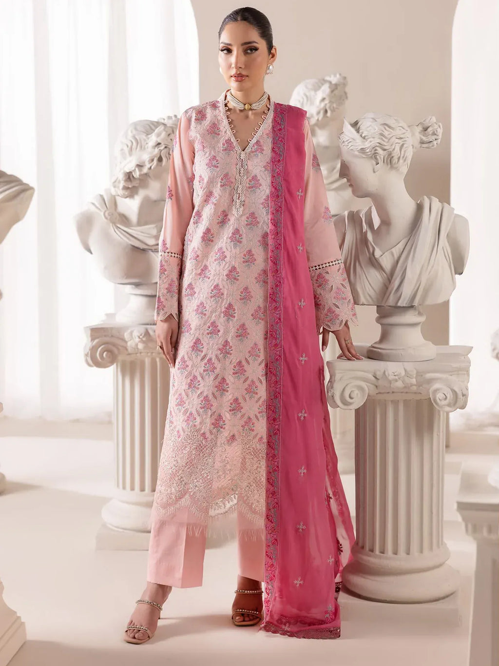 RAJBARI EXCLUSIVE EMBROIDERED CHIFFON D-02