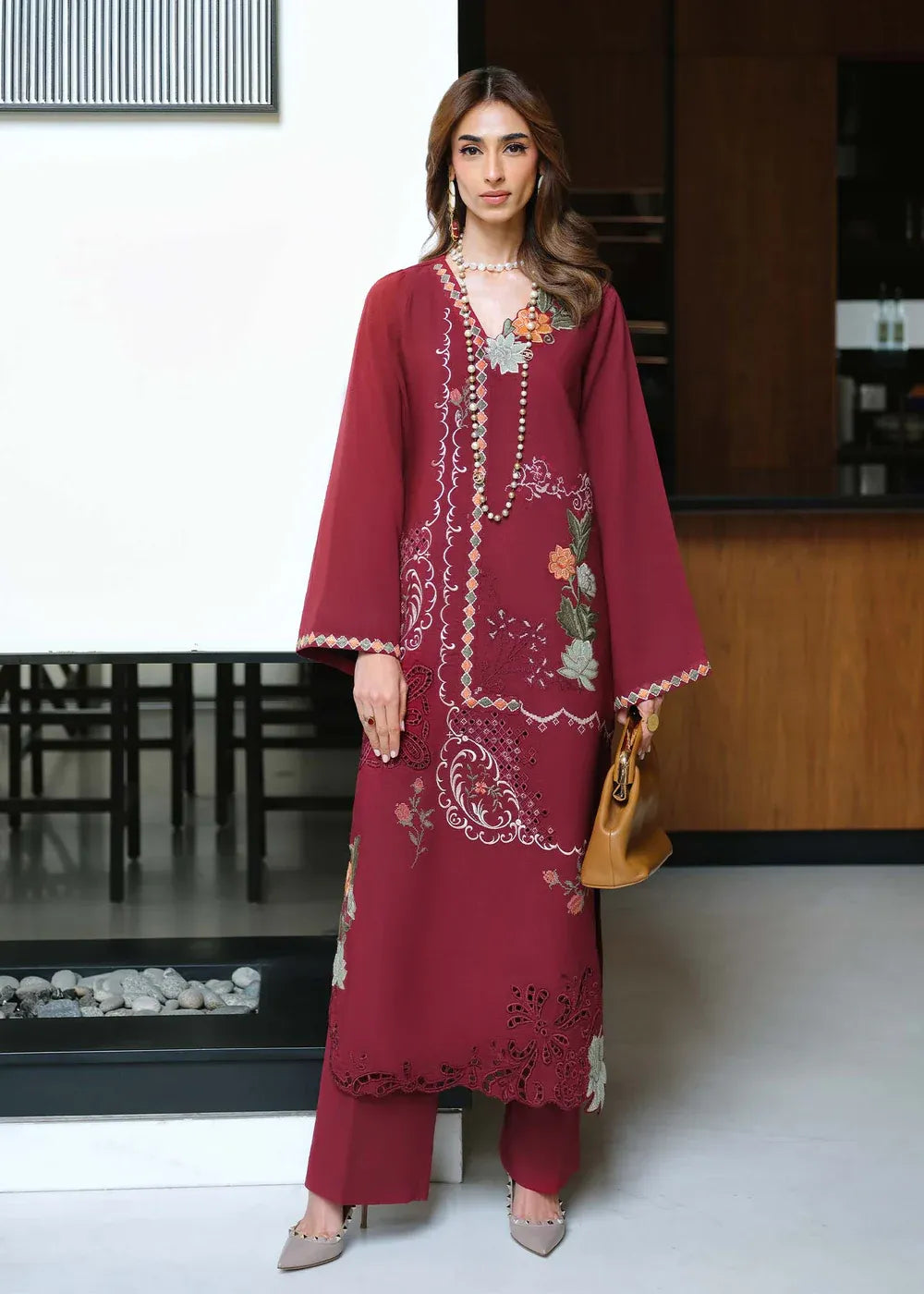 SAIRA SHAKIRA SABLE RED 2PC