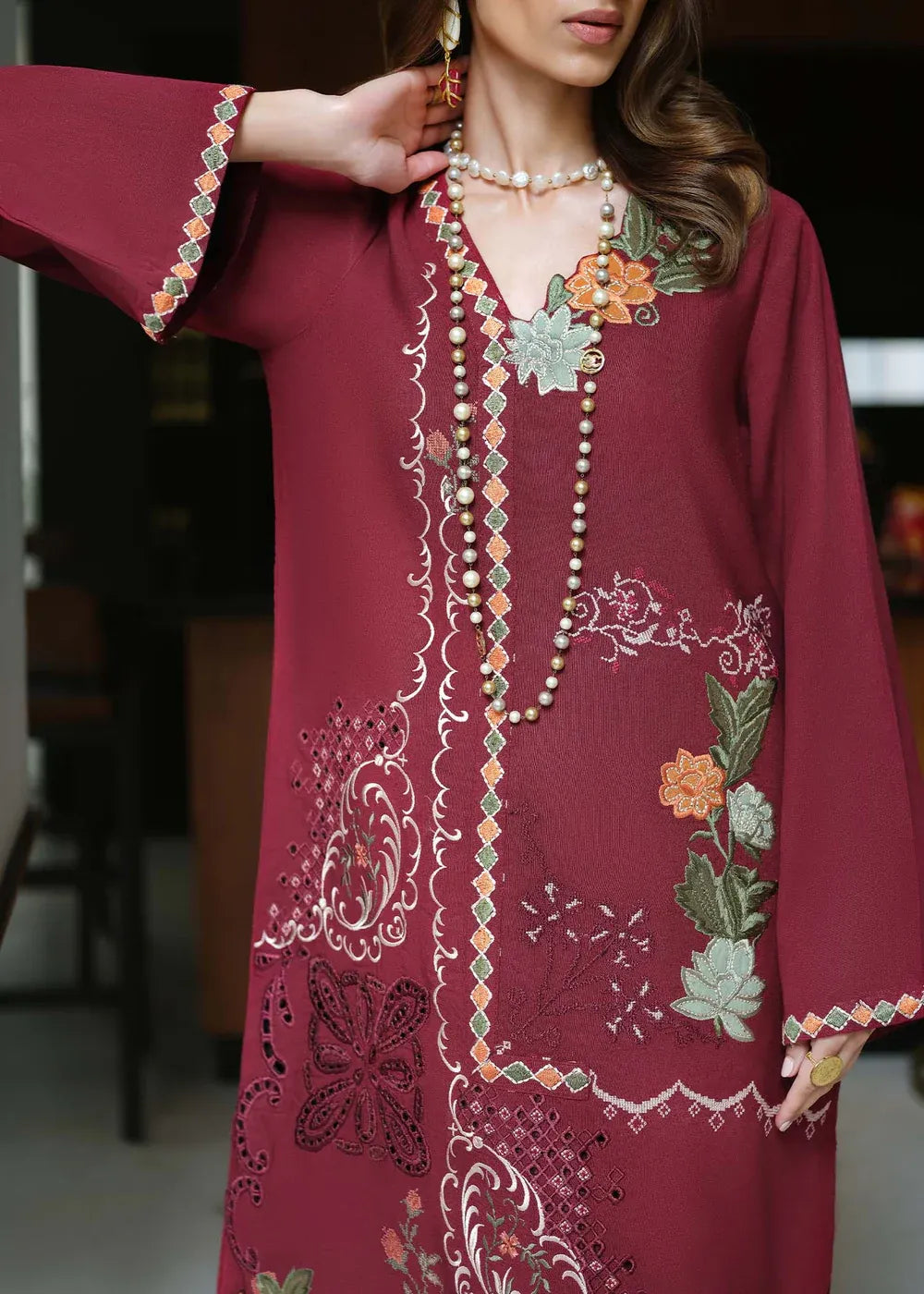 SAIRA SHAKIRA SABLE RED 2PC