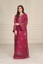 NOOR BY SAADIA ASAD D-04 GARNET RED