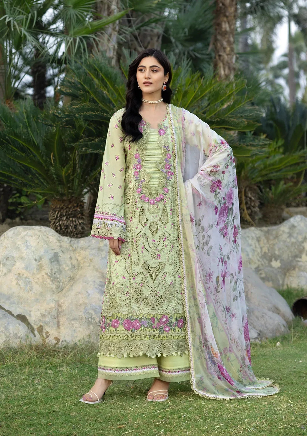 STITCHED BY CC ELAF PREMIUM CHIKANKARI ERC-2A 3PC