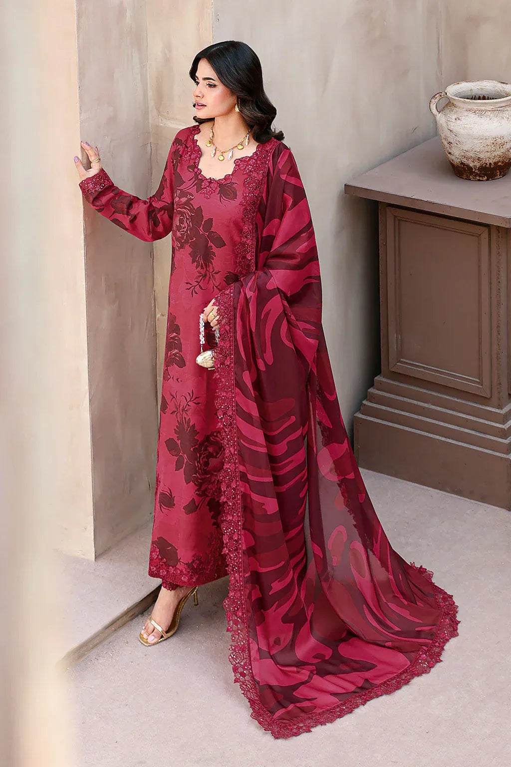 RAMSHA NAQSH EMBROIDERED RAWSILK RS-04