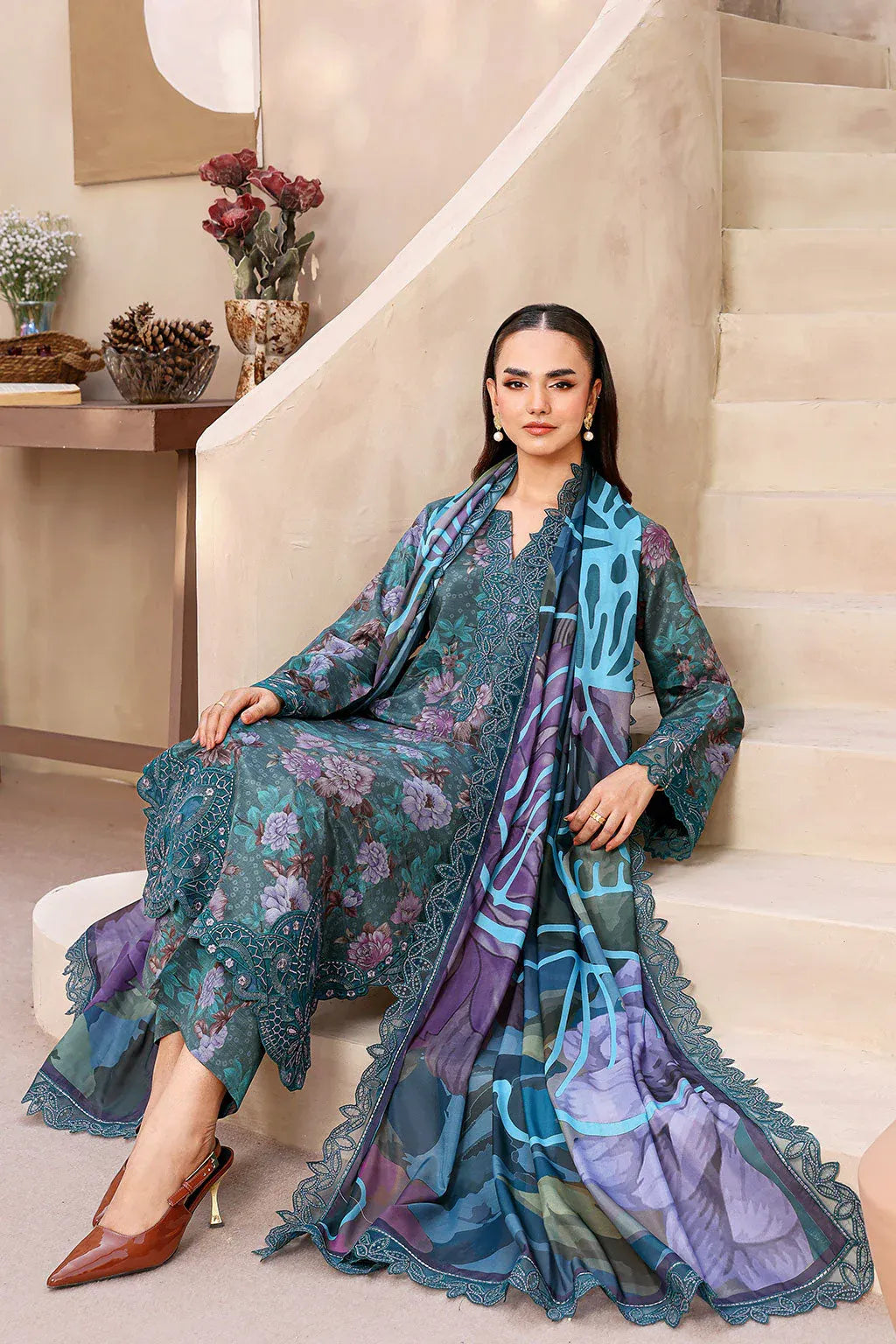 RAMSHA NAQSH EMBROIDERED RAWSILK RS-03