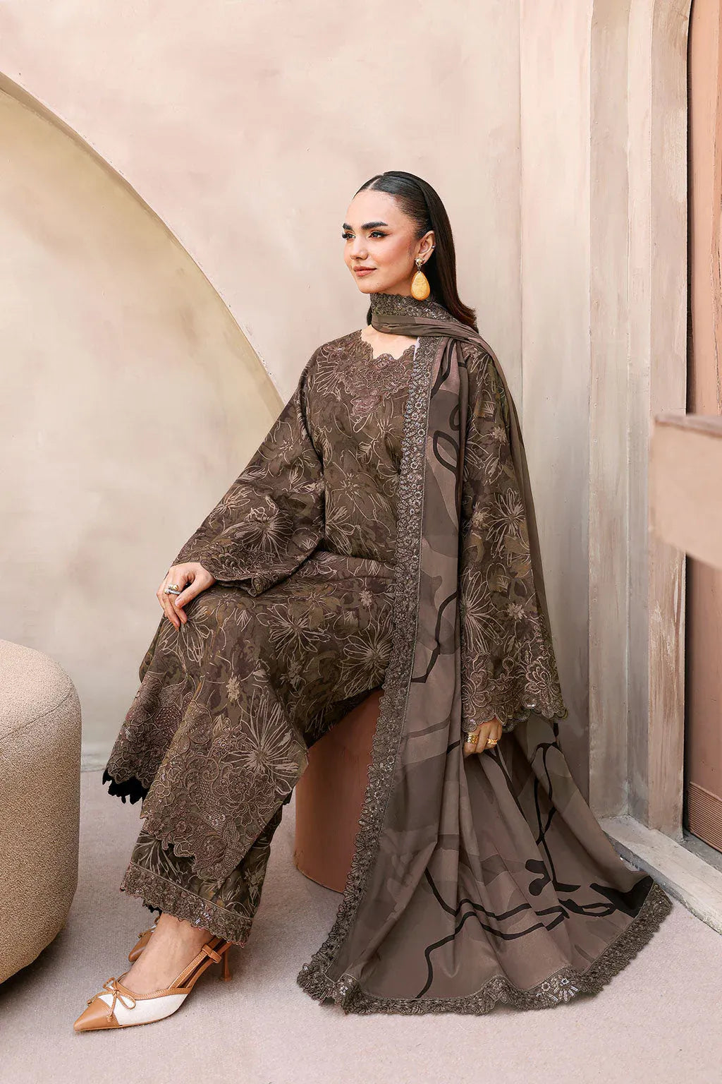 RAMSHA NAQSH EMBROIDERED RAWSILK RS-08