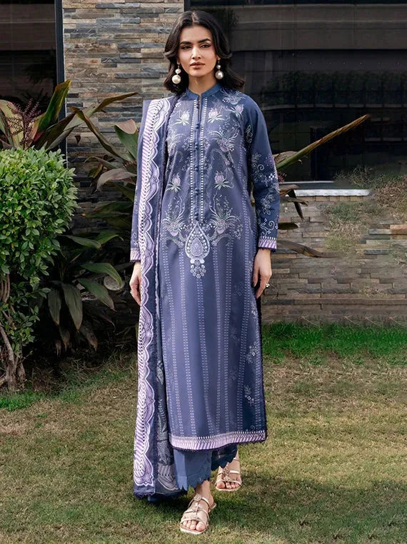 CORAL GARDENIA PRINTED LAWN CG-05