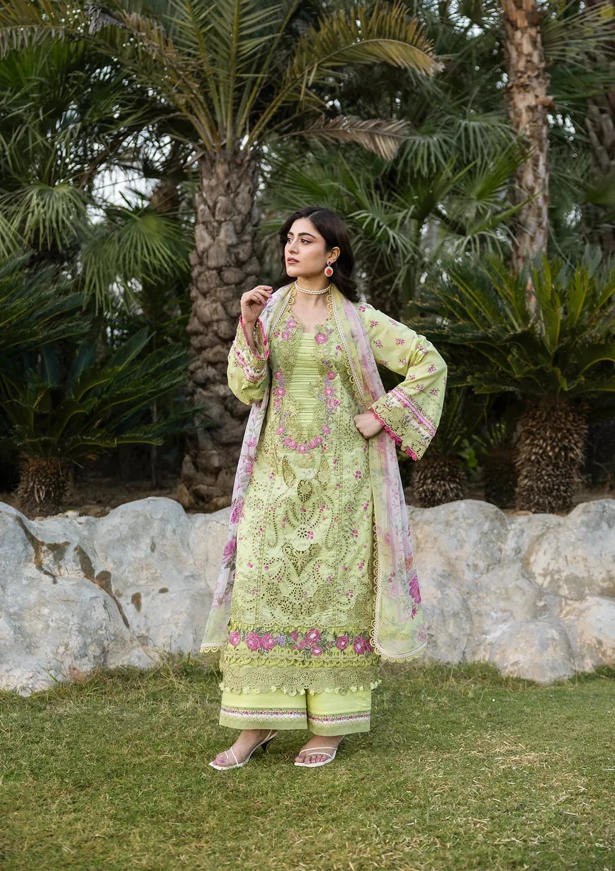 STITCHED BY CC ELAF PREMIUM CHIKANKARI ERC-2A 3PC