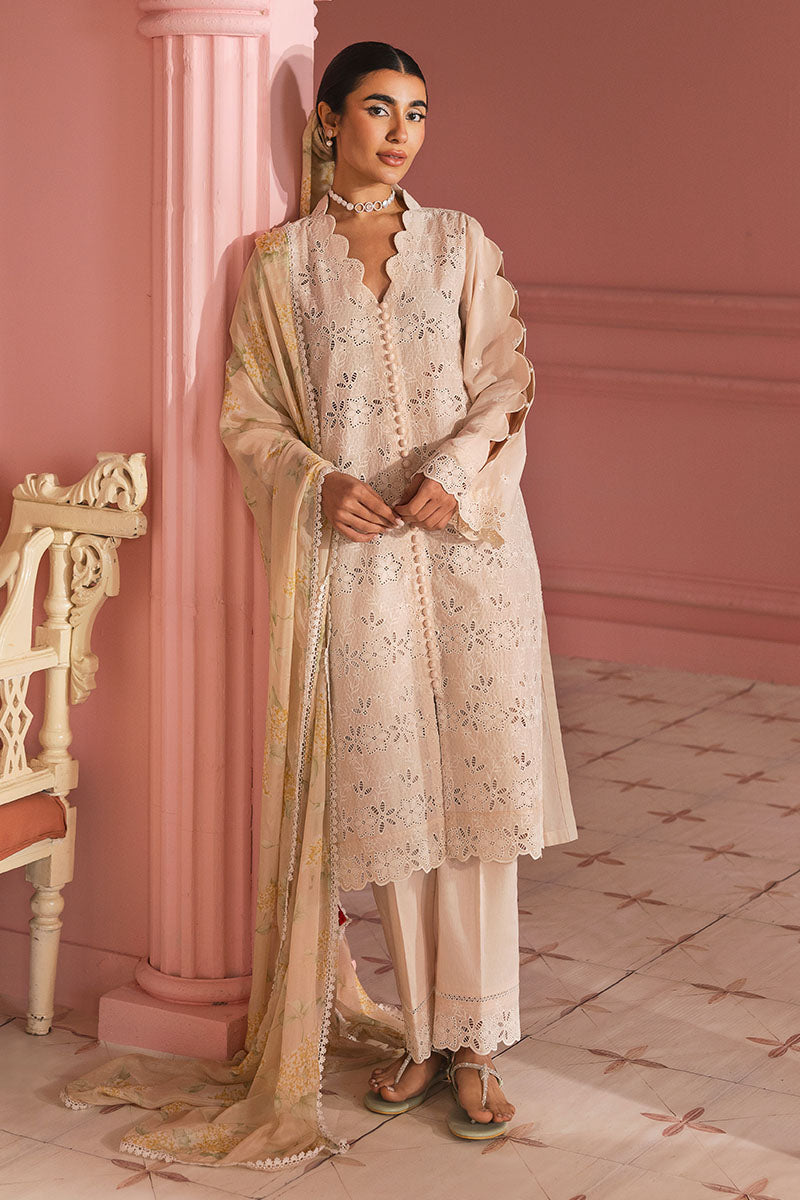 CROSS STITCHED PREMIUM LAWN D-06 PEACH PARFAIT