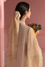 CROSS STITCHED PREMIUM LAWN D-06 PEACH PARFAIT