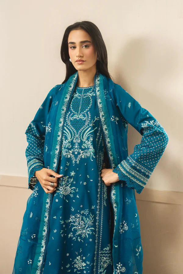 AYZEL WHISPERS  EMBROIDERED LAWN OLIVE