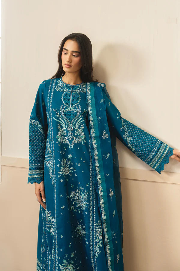AYZEL WHISPERS  EMBROIDERED LAWN OLIVE