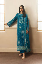 AYZEL WHISPERS  EMBROIDERED LAWN OLIVE