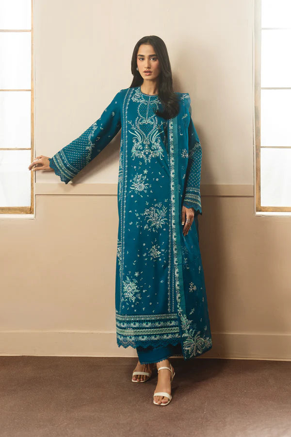 AYZEL WHISPERS  EMBROIDERED LAWN OLIVE